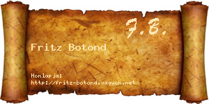 Fritz Botond névjegykártya